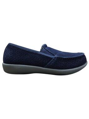 Revitalign Siesta Star Peacoat Blue Suede Comfort Loafers Womens 6.5D.